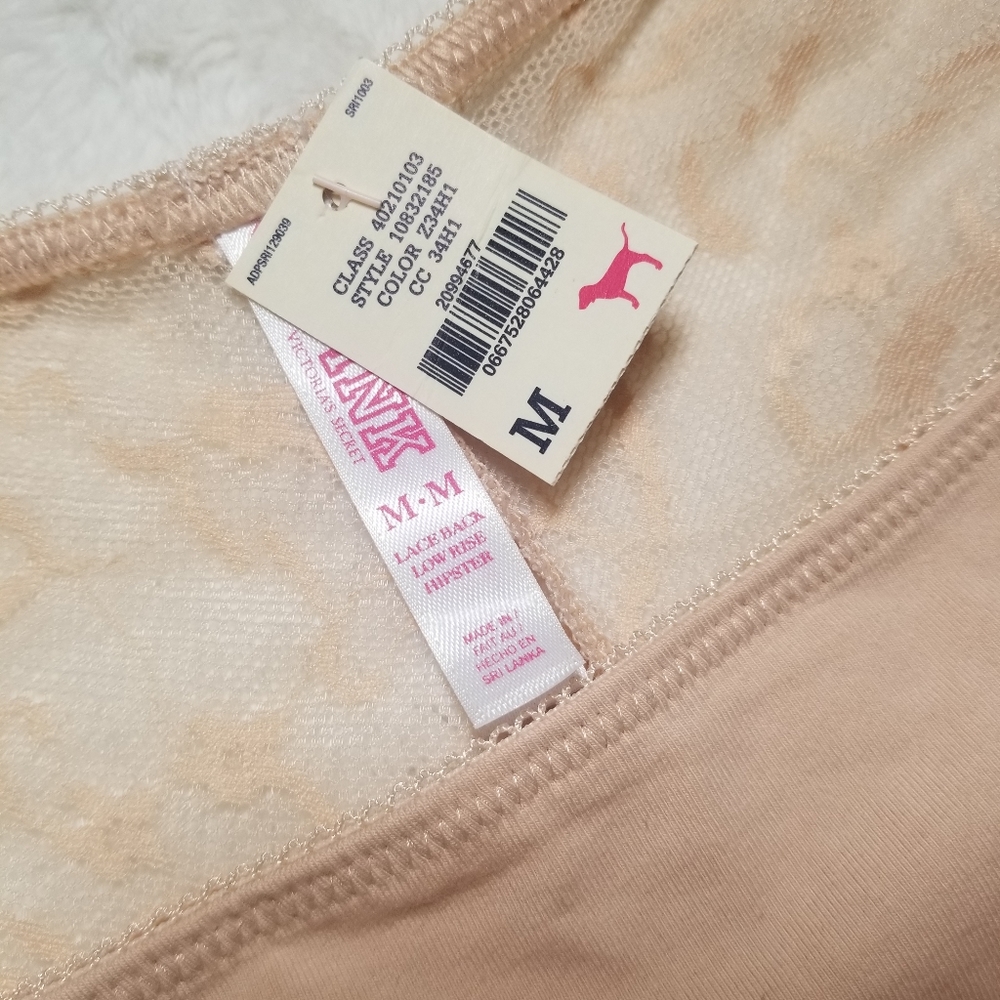 Victoria's Secret PINK Vintage Low Rise Hipster Lace Back Panty NWT Y2K - Picture 2 of 9